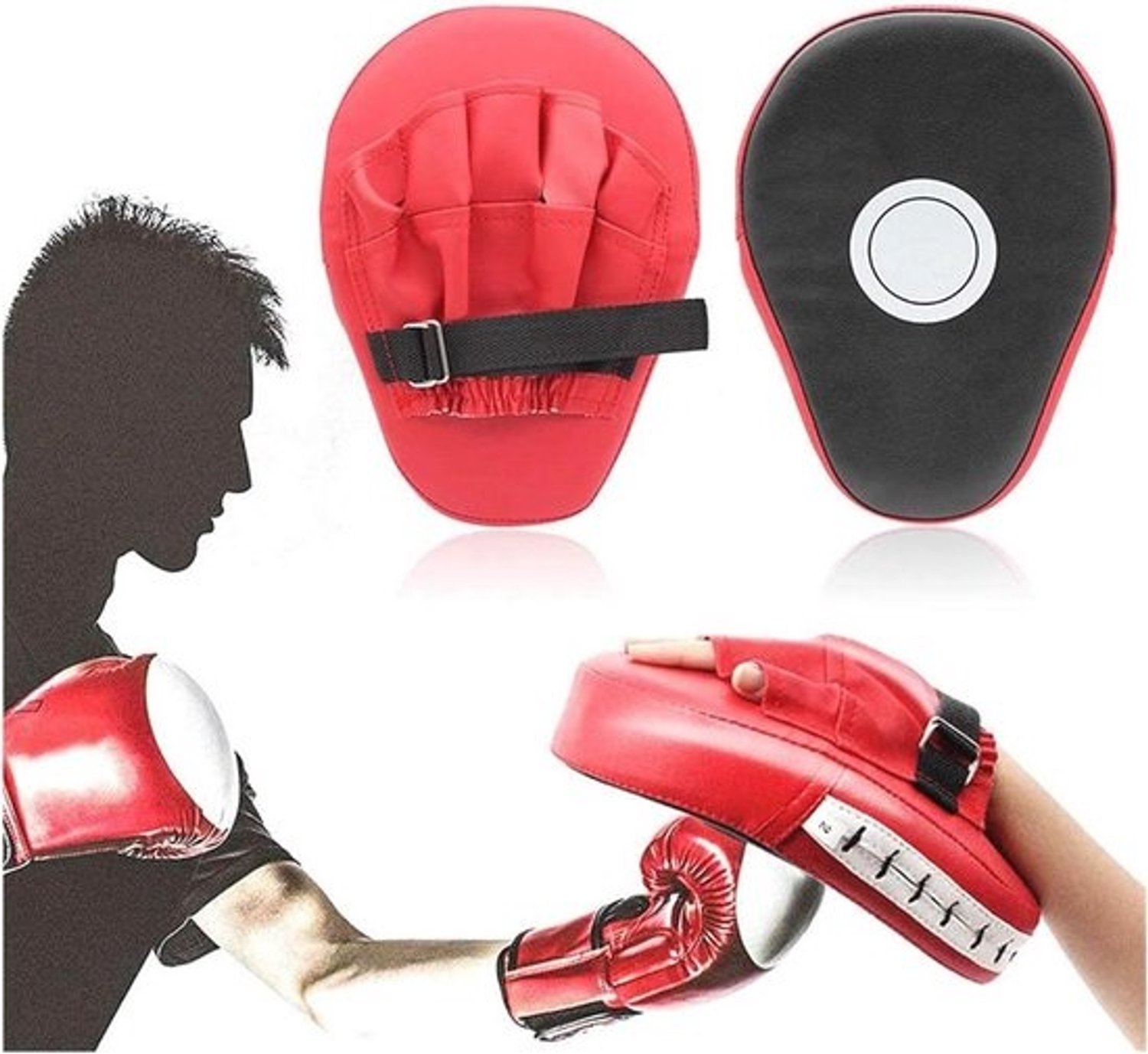Muay Thai kickpads - Handpads voor vechtsporttraining - Boxhandschoenen voor karate en kickboksen - 2 stuks