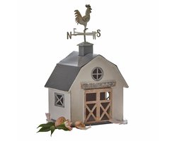 LOBERON Decoratief huisje Beaujeau antiekwit