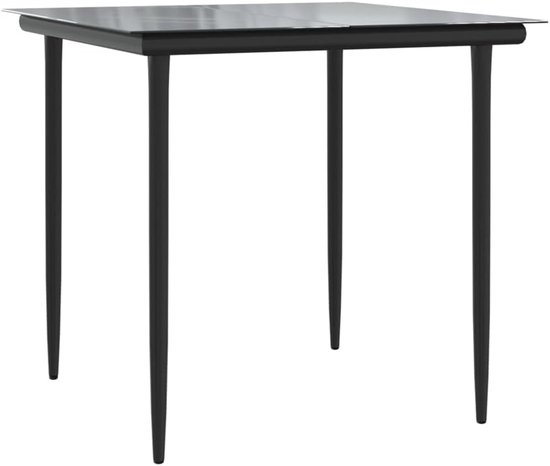 Poly rattan weerbestendig Bistroset 80 cm lichtgrijs — afbeelding 5