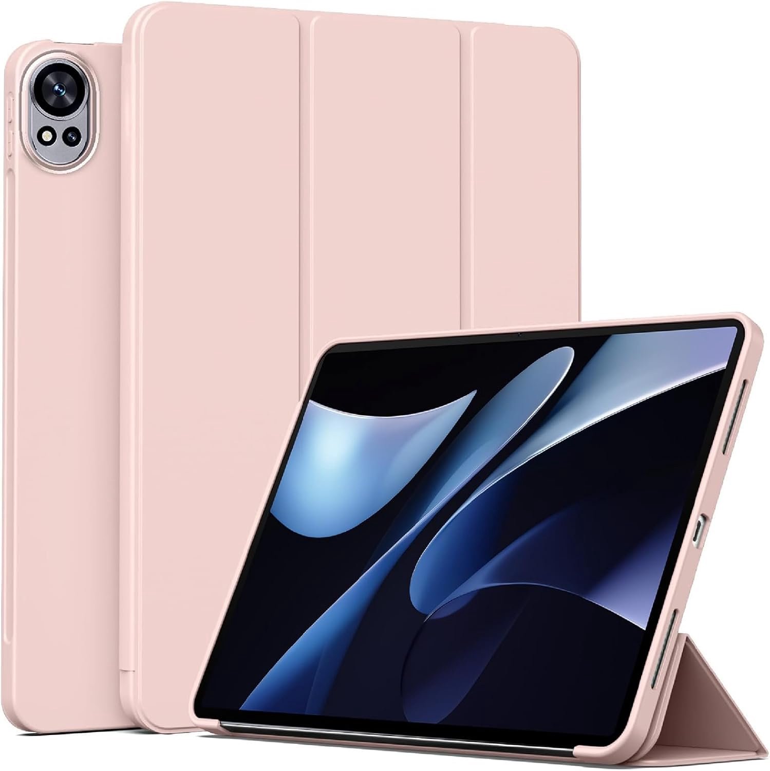 Hoesje voor Huawei MatePad 12X 2025, Stand Feature, TPU Anti-kras Beschermhoes, Ultradun Slim Kickstand Case-Roze