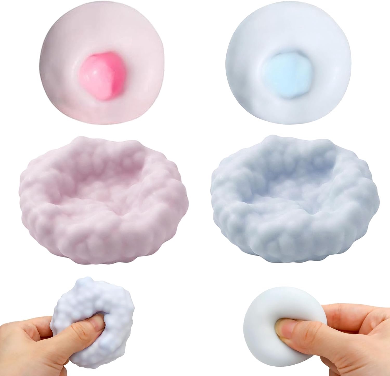 Stressbal volwassenen 4-delige set - Grape stressballen - Antistress speelgoed - Perfect voor ontspanning - ShopVlot