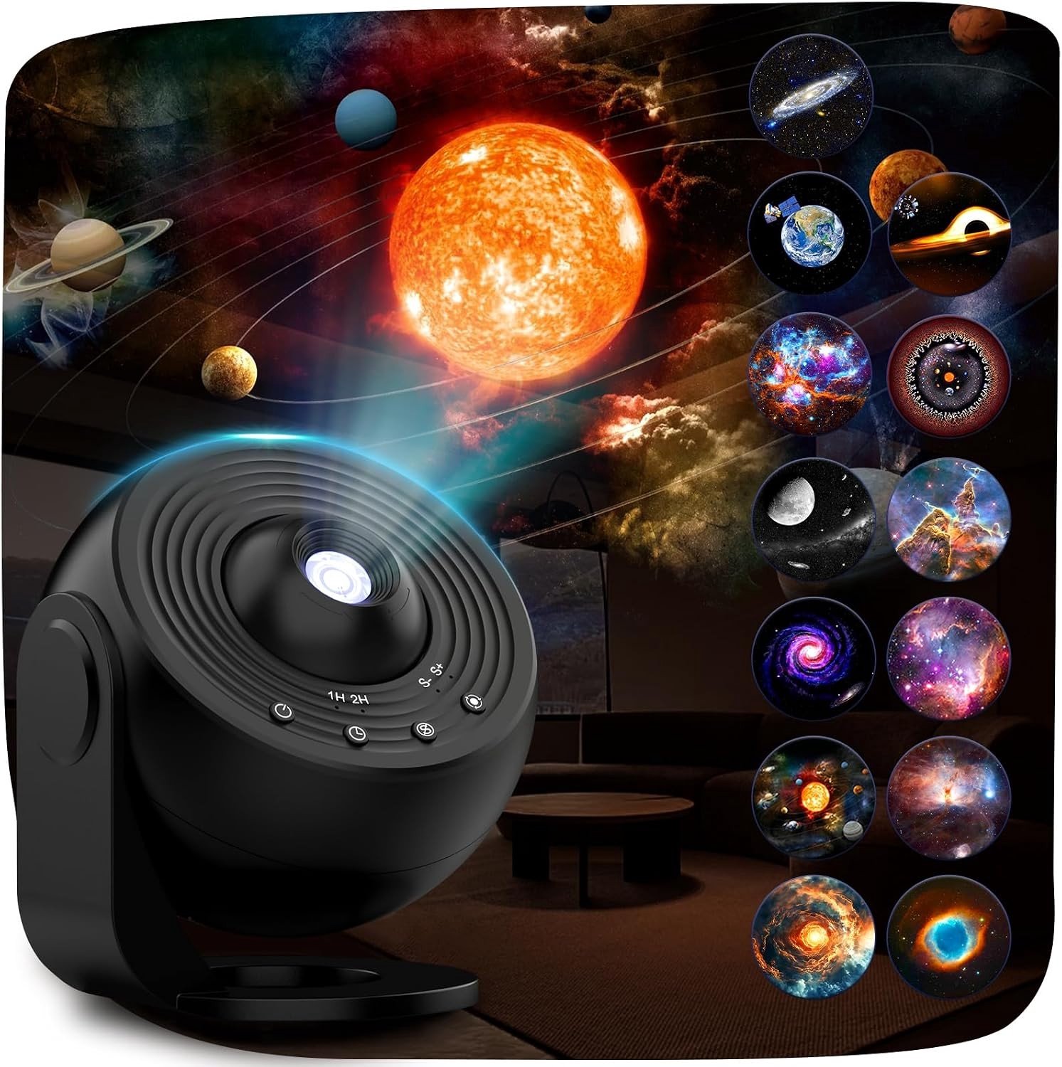 Sterrenprojector - Zwart - Planetarium Nachtlampje met Timer - Voor Kinderen en Volwassenen