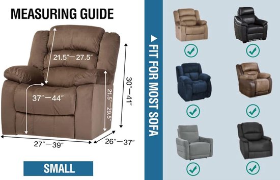 4 Stuks Jacquard Relaxfauteuil hoes Stretch polyester spandex ligstoelhoes met elastisch zijvak, Fauteuilhoes voor woonkamer -bruin — afbeelding 4