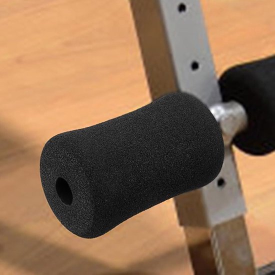 Zwarte rolhoezen - Zacht gewatteerde grip mouwdeel, vervangende mat demping, sportgereedschap | Home Gym Oefenmachine hulpstukken Fitness Sit Up Push Bar Bench Beenverlenging Gewichtheffen Deel — afbeelding 4