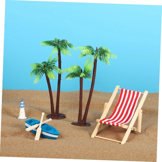 12 Stuks Palm Model Bomen Nepplant Kunststof Kokospalmen Palmboom Model Bomen Kunststof Palmboom Realistische Kokospalm Kunstmatige Palmboom Diorama Mini Boom Bonsai Taart Banket — afbeelding 5