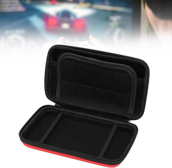 Lyrlody Game Console Draagtas, 6,8x3,9x1,6in Hard Shell (rood) — afbeelding 4