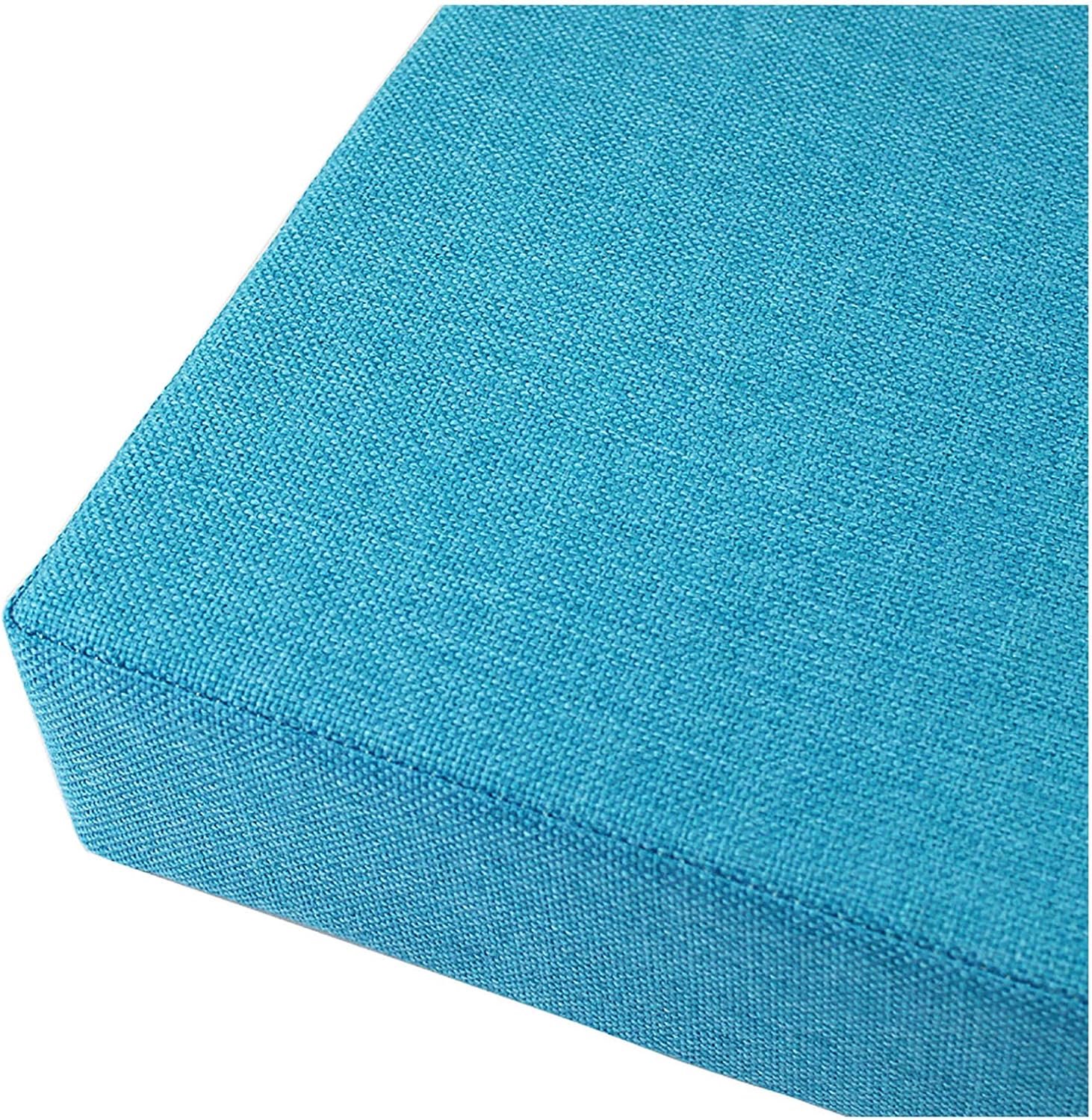 Tuin Arm Stoel Katoen Gewatteerde Terug Kussen Schoen Bank Antislip 10cm (3,9in) Dikken Schoen Bank Eetkamerstoel Pads Linnen Stof-Meer Blauw 100x35x10cm (39x14x4in)