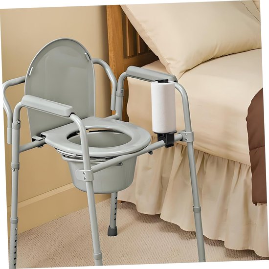 2 Stuks Roestvrijstalen Toiletpapierhouder voor Rolstoel Universele Vervangende Houderstang Eenvoudig Te Installeren Duurzaam Geschikt voor Bedlegerige Senioren Verzorgingsstoelen — afbeelding 2