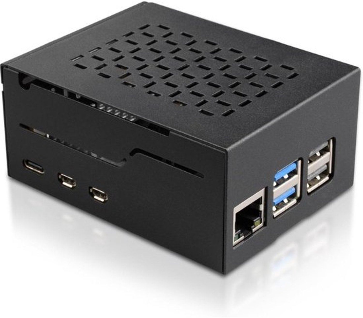 Robuuste metalen behuizing voor Raspberry Pi 5 met NVMe M.2 SSD-koeling