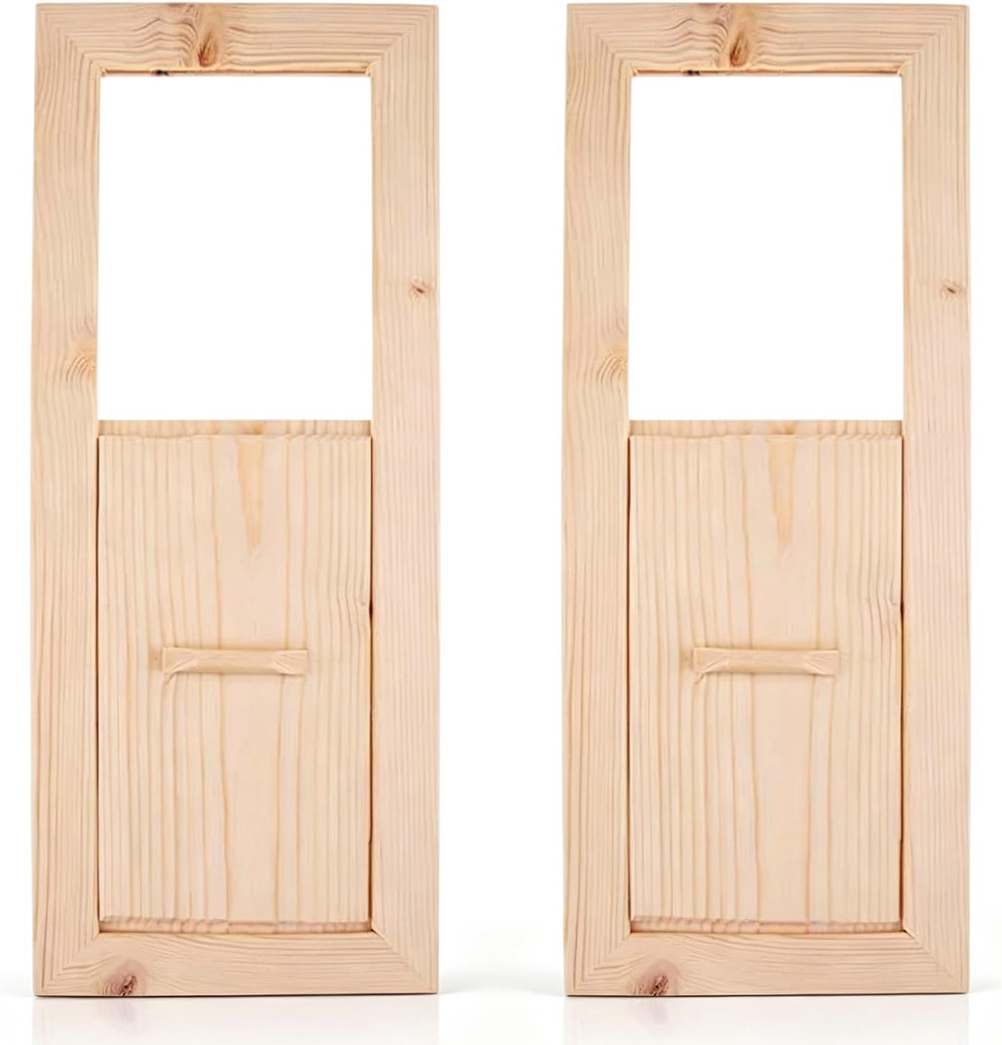 Set van 2 sauna-afvoerluchters, ventilatierooster van hout, instelbare sauna-ventilatie, ventilatieklep, stabiele - ShopVlot