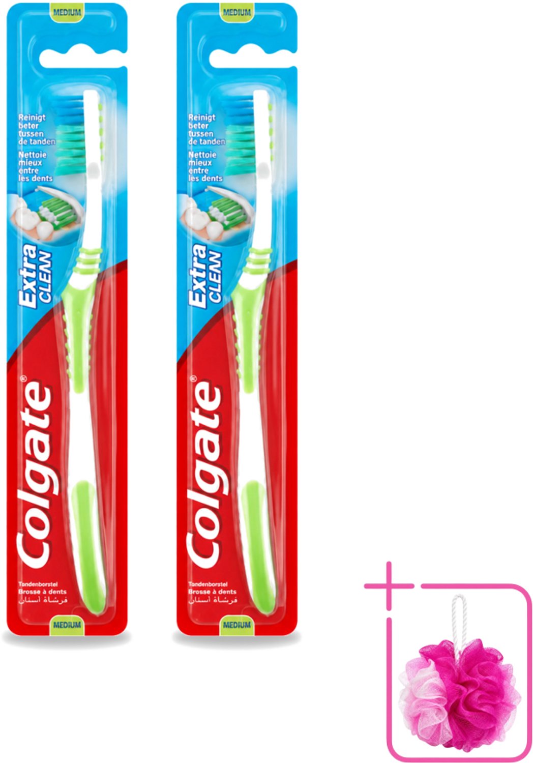 2 x Colgate - Tandenborstel - Extra Clean Medium - 1 Tandenborstel - Bulkverpakking - Tandenborstel - Tandenpoetsen