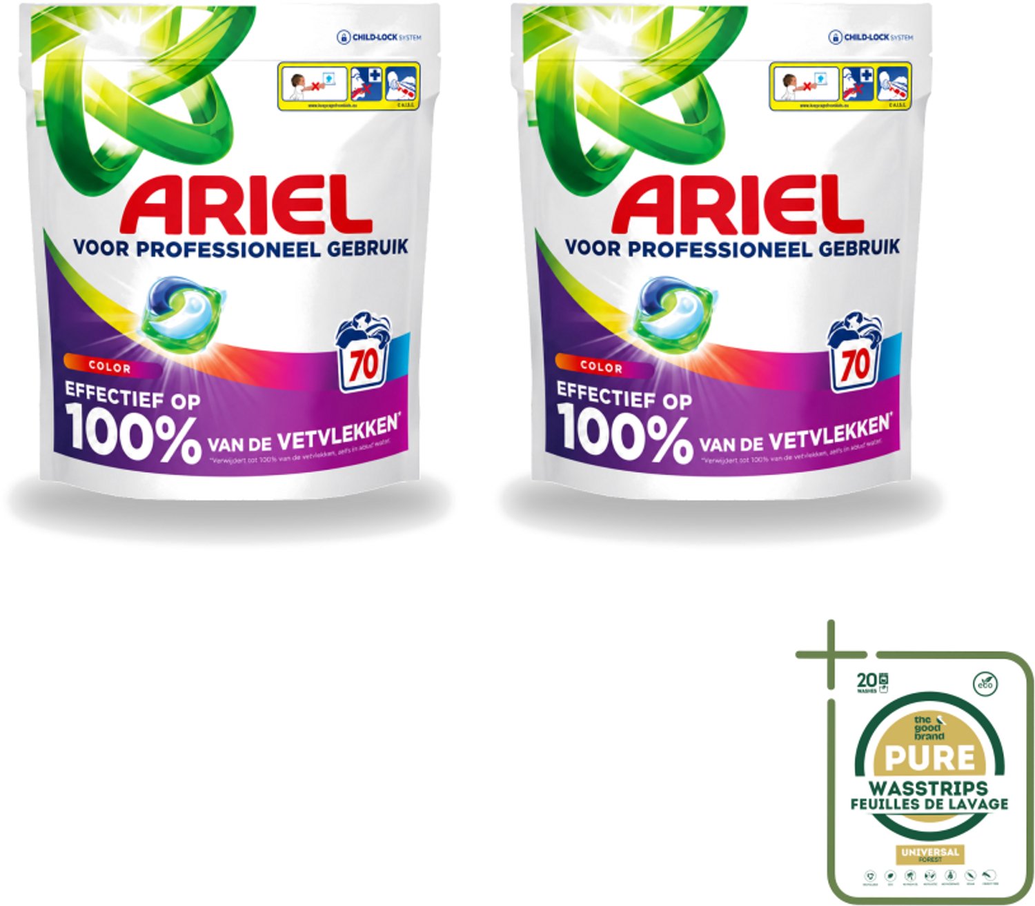 2 x Ariel – Wasmiddel Pods – All-in-1 Color – Kleurbehoud – 70 wasbeurten - Wasstrips - Kleurbehoud - Wasmiddel Pods - Gekleurd Was - Vlekverwijdering - Wasmiddel Voor Gekleurd Kleding