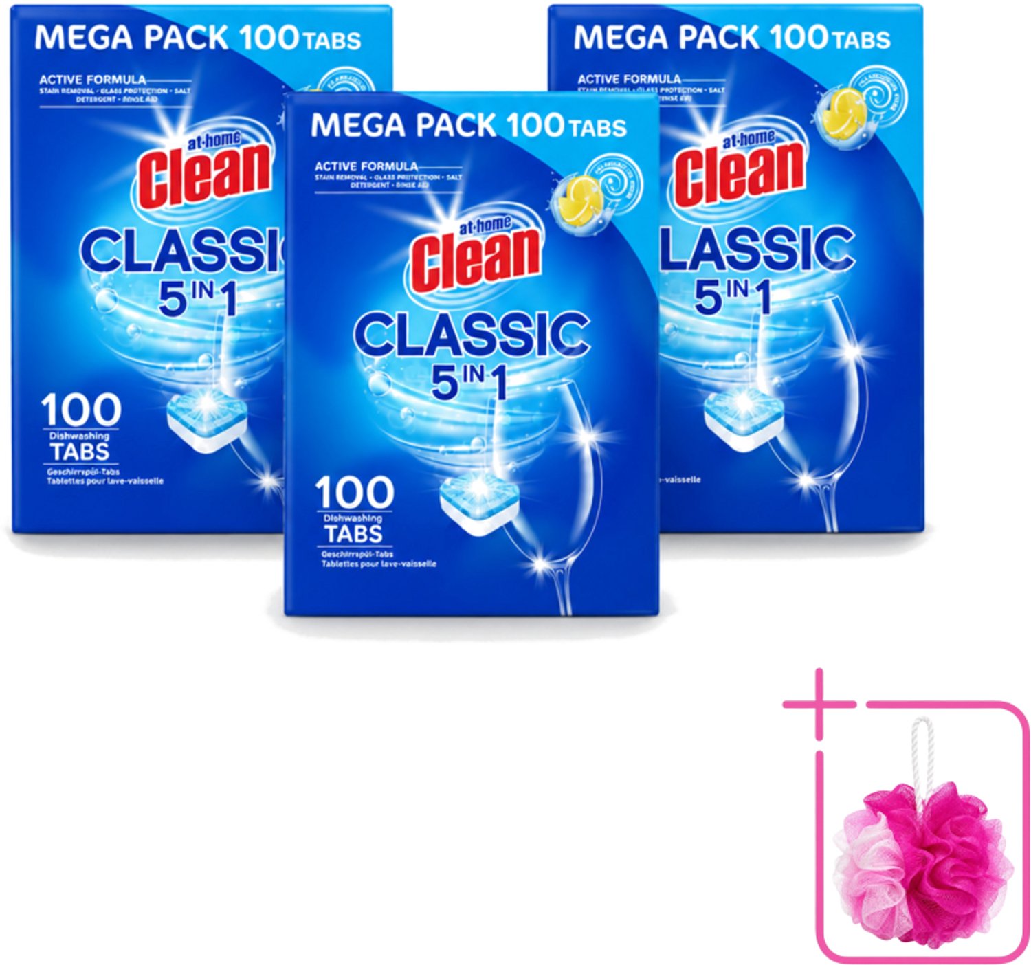 3 x At Home – Vaatwastabletten 5-in-1 – Classic Citroen – 100 Tabs - Bulkverpakking - Vaatwastabletten - Vaatwassen