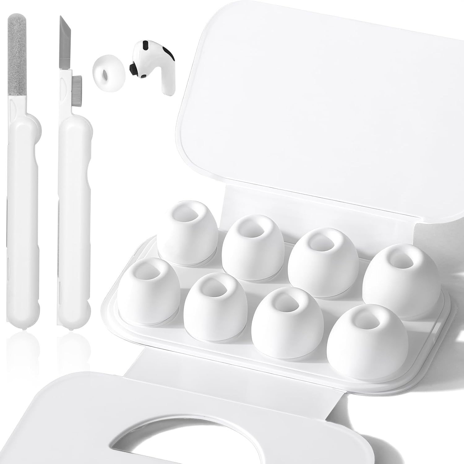 Vervangende Oordopjes met Geluiddemping, Silicone Earbuds met Opbergdoos en Reinigingsset (XS/S/M/L) - 4 Paar voor Pro 3