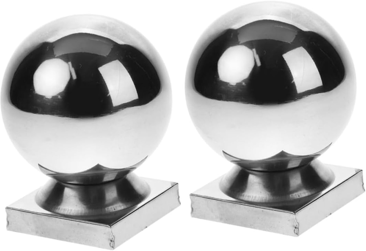 Happyyami 2stuks Ronde Handrail Ballen Van Roestvrij Staal Voor Binnen Trappen Elegante Decoratieve Afwerking Voor Leuningen Hekken Geschikt Voor Diverse Architectonische Toepassingen