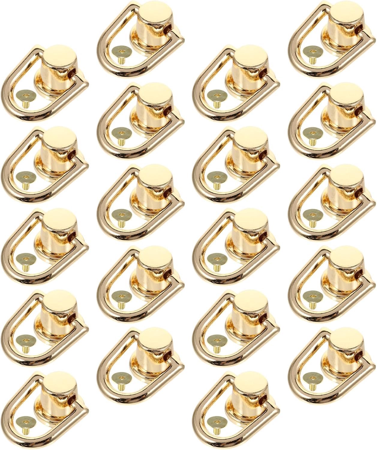 12 Paar D-vormige Ringen voor Handtassen Lichtgewicht Metalen D-ringen met Antislip Slot Beschermde Randen Duurzame DIY Accessoires voor Portemonnees Lederen Tassen