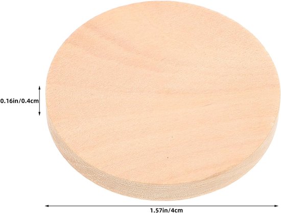 30 Stuks Natuurlijke Ronde Houten Schijven Onbewerkte Hout Tokens voor Graveren Schilderen Knutselprojecten Gladde Houten Cirkels voor Zelf Decoratie — afbeelding 5
