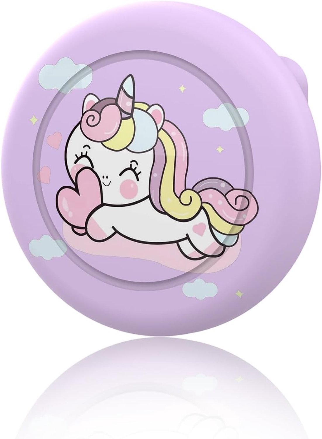 Veilige en stijlvolle unicorn hoes voor AirTag kinderen, anti-verlies beschermhoes voor GPS-tracker, ideaal voor kleding en rugzakken, perfect voor kinderen.