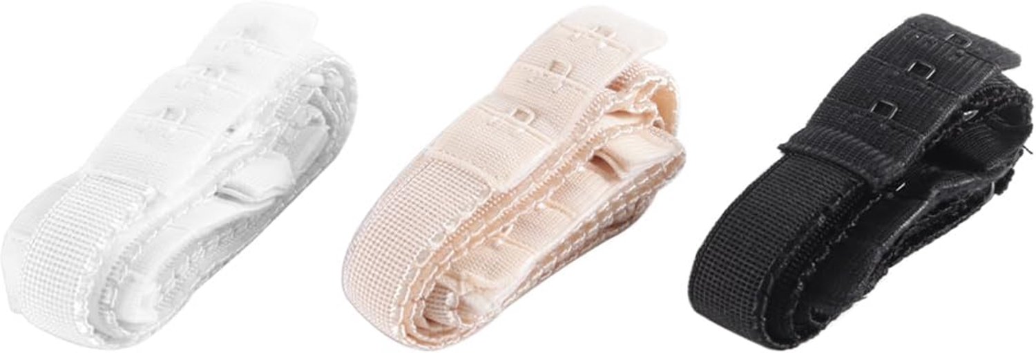 3 paar bh-converters met lage rug, verstelbare bh-bandverlenger voor jurken zonder rug voor feesten en bruiloften (wit, zwart, beige)