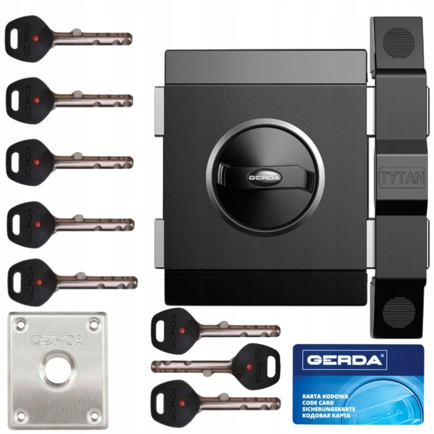 Gerda Tytan ZX Black Deurslot met 8 Sleutels - Gecertificeerd
