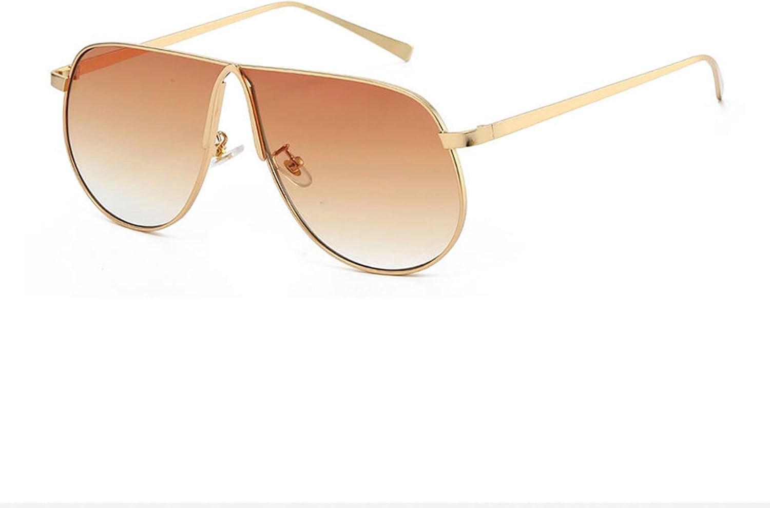 zonnebril voor dames, oversized pilotenbril met goudkleurig metalen montuur, gepolariseerde zonnebril, incl. zwarte brillendoos, retro grote zonnebril in jaren 70-stijl voor dames en heren
