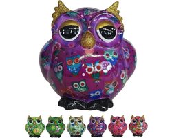 netproshop Spaarpot uil van keramiek Pomme Pidou Sabo-design, selectie: paarse uil