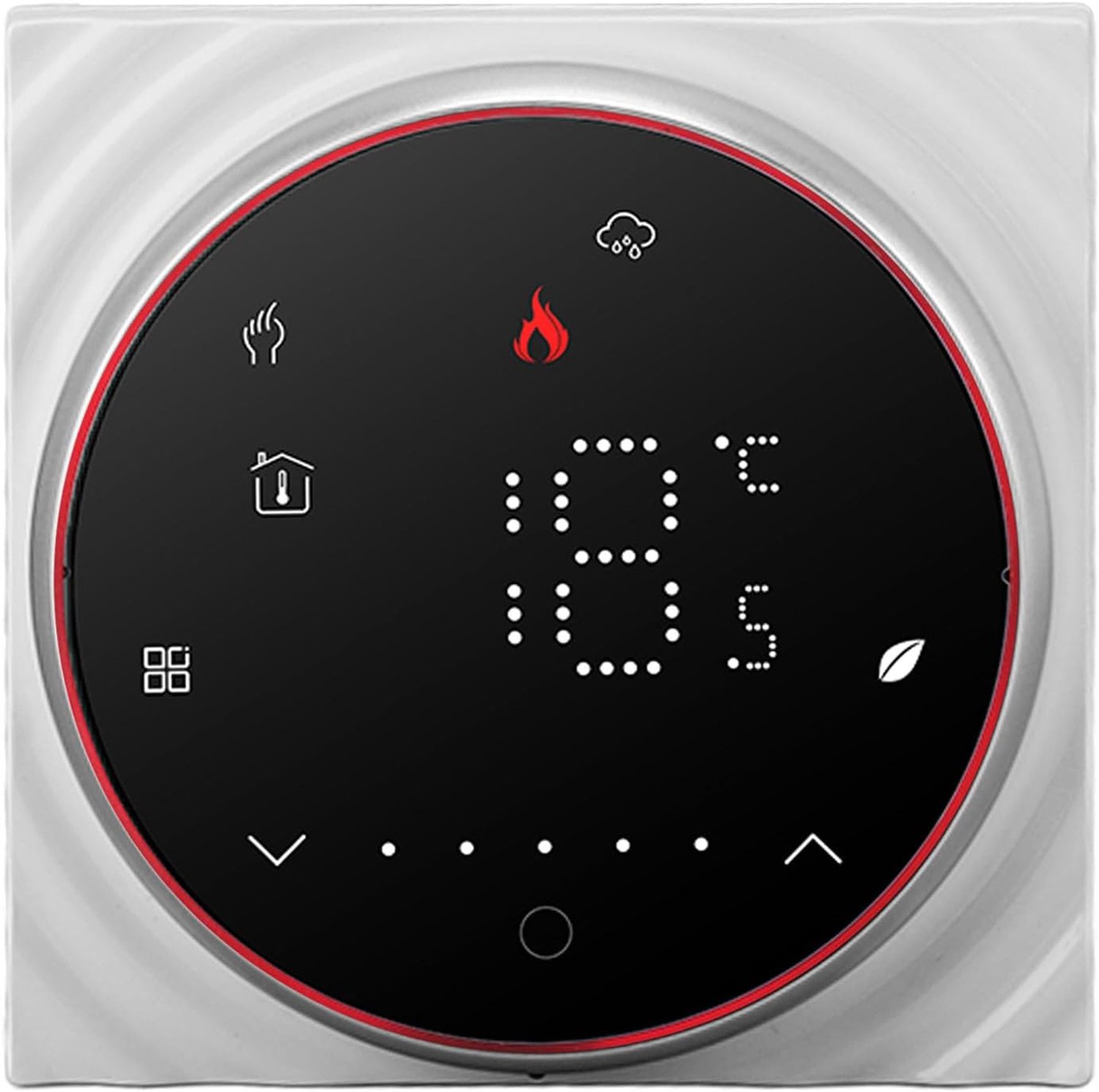 Chrees Intelligente digitale thermostaat, programmeerbaar led-display, dun paneel voor thuisverwarmingssysteem AC95-240 V (zwart)
