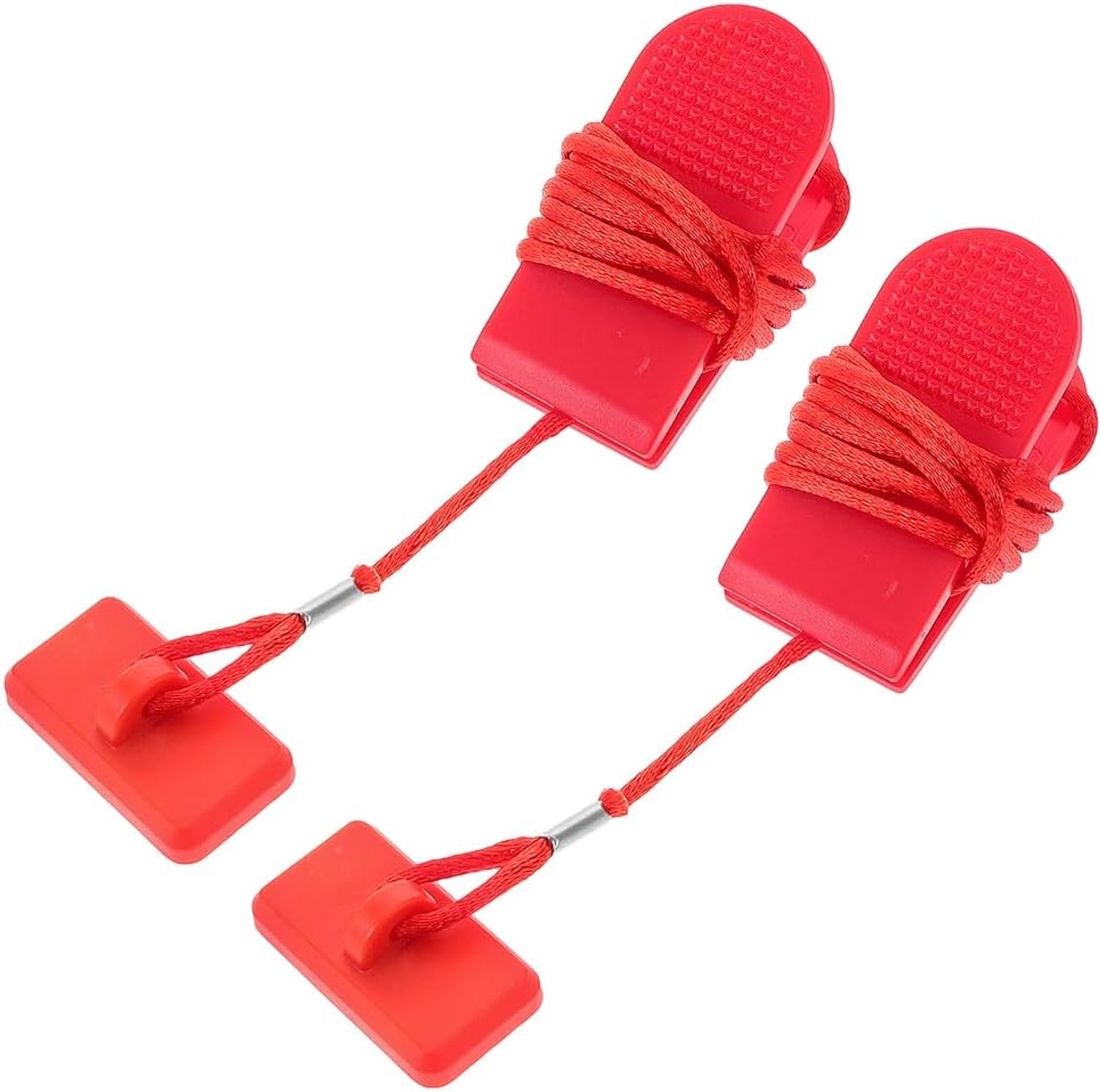Happyyami 2 stuks magnetische veiligheidssleutels voor loopbanden, universele noodstopmagneetsleutels, schakelaar voor loopbanden en fitnessapparatuur