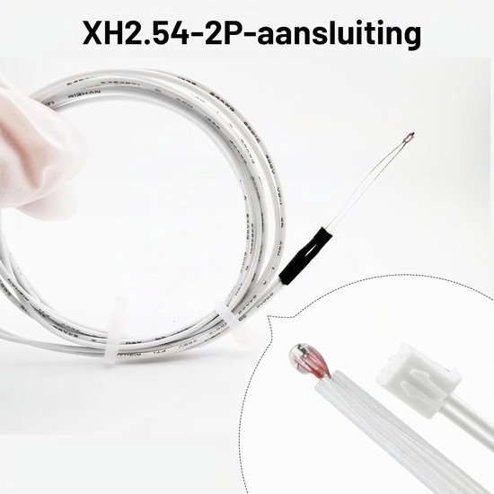 5 stuks Ender 3 Thermistor 1M/39inches NTC 3950 100K Thermistor Temp Sensor voor Creality Ender 3, Ender 3 Pro, Ender 3 Neo, Voxelab Aquila 3D Printer 2Pin XH2.54 — afbeelding 4