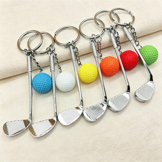 6 stuks golfsleutelhangers golfclub bal hanger voor golfspelers — afbeelding 5