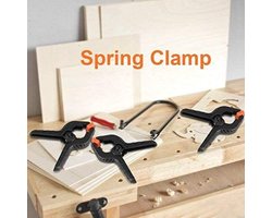 Atyhao 10 stuks klemmen clip veer type A zwart multifunctioneel plastic handwerk hout DIY tool timmerwerk 2 in 30 mm