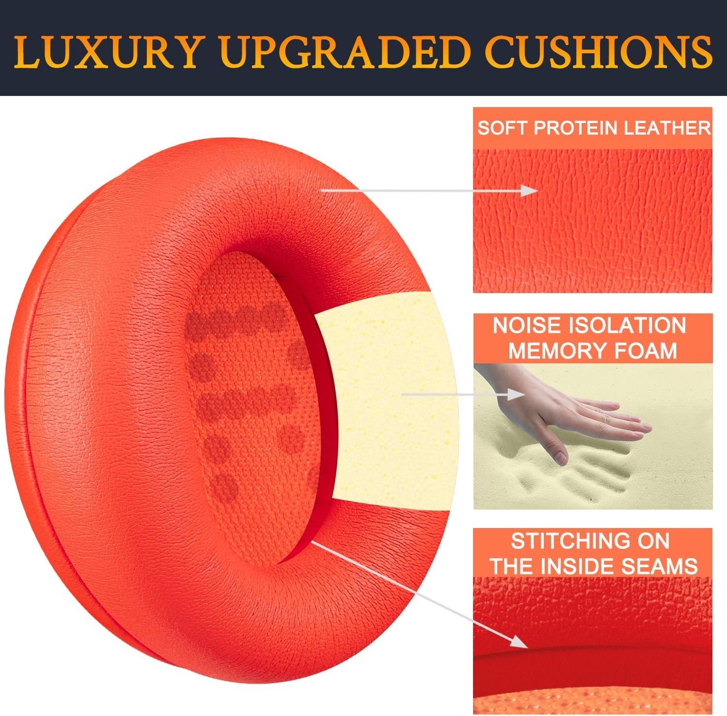 Earpads voor CMF Hoofdtelefoon - Comfortabele Vervangende Oorkussens in Rood voor Geluidservaring