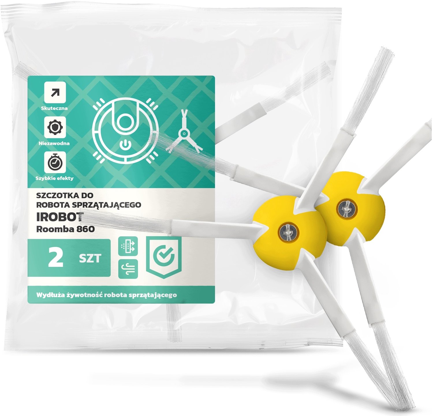 2x Zijborstel voor Robotstofzuiger - Efficiënte Reiniging