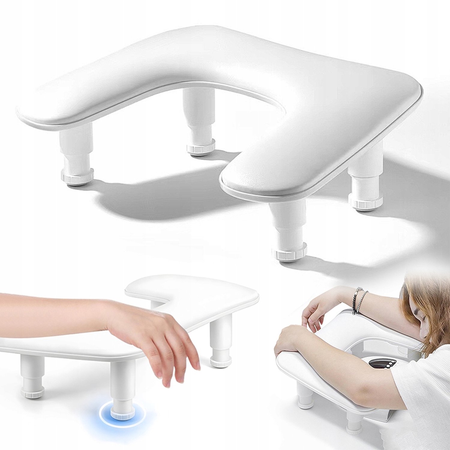 Ergonomische Manicure Armsteun - Verstelbare Hoogte & PU Leer
