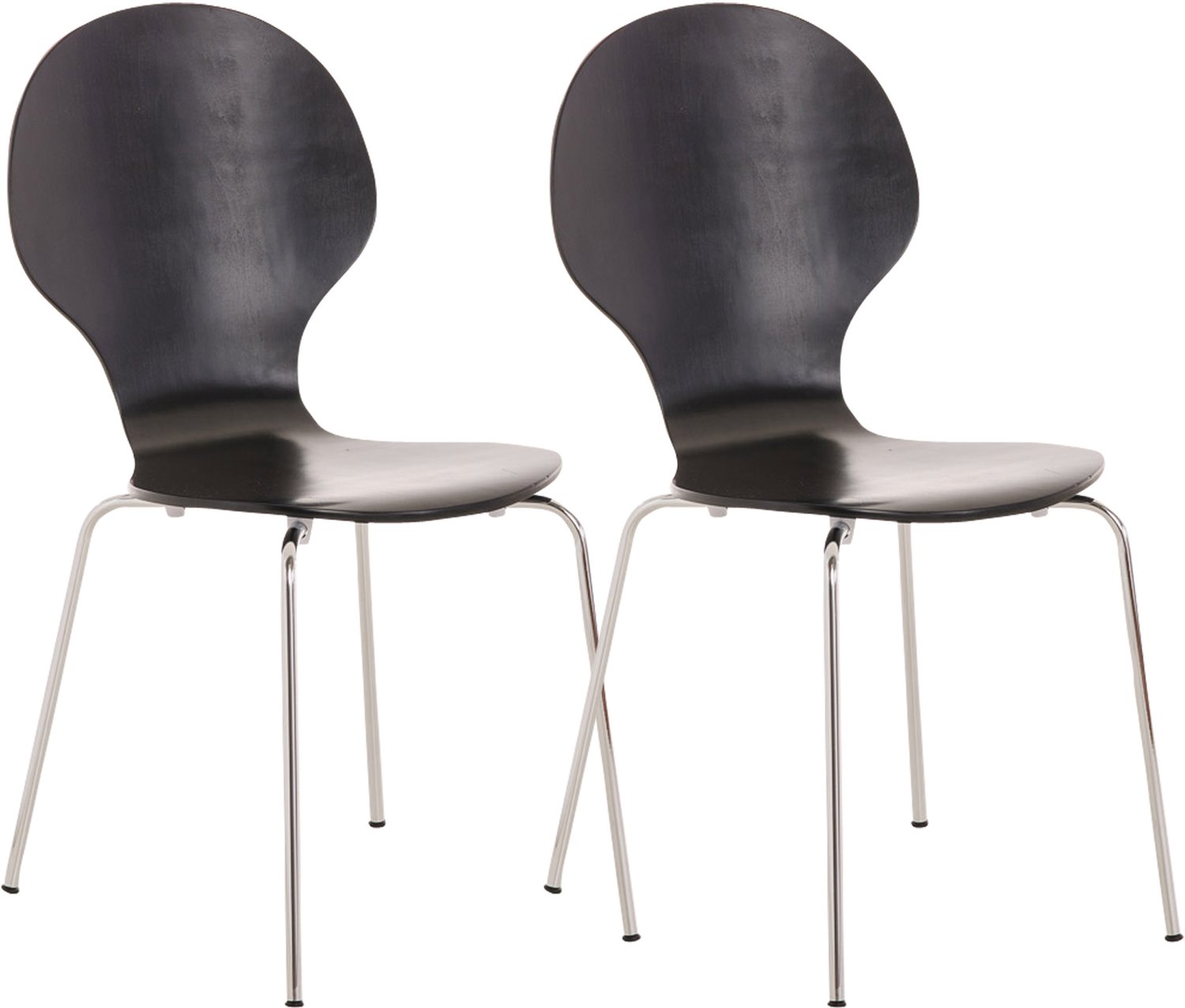 Luxe Comfort Milano 0037 bezoekersstoelen (set van 2) - zwart
