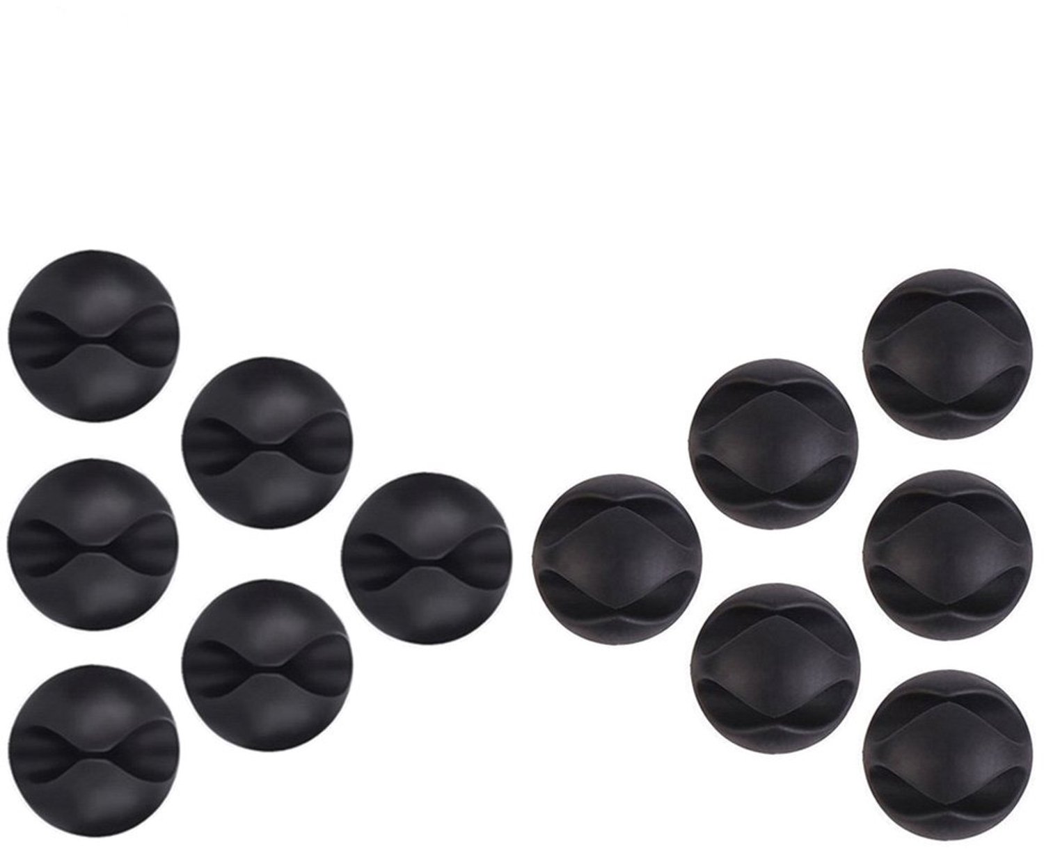 Famanu - Kabelclips - Houdt kabels netjes en georganiseerd - Duurzaam met sterke zelfklevende pads - Onbekende kleur 12 stuks