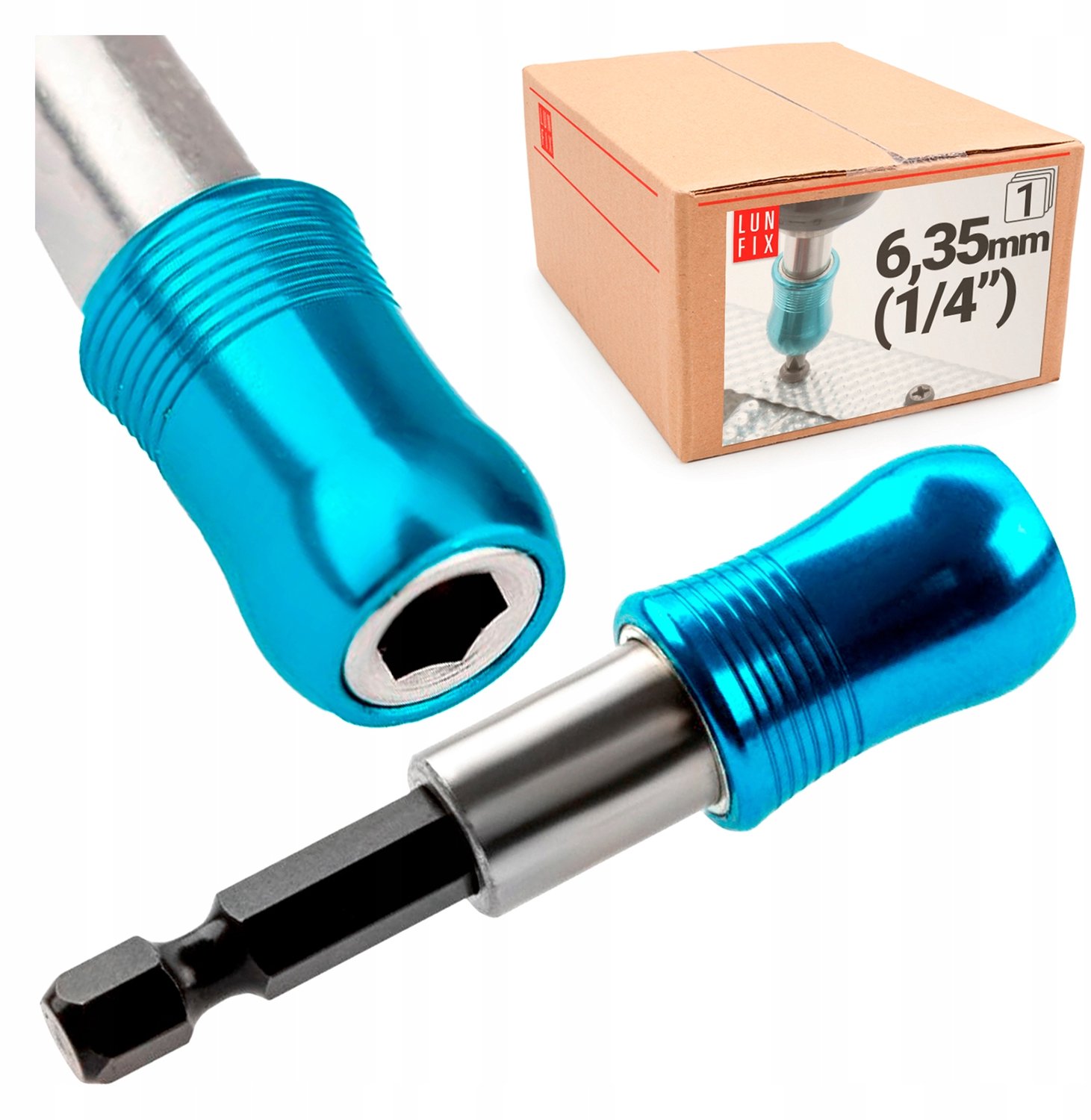 Magnetische Bitadapter met Quick-Lock, 1/4" zeskant