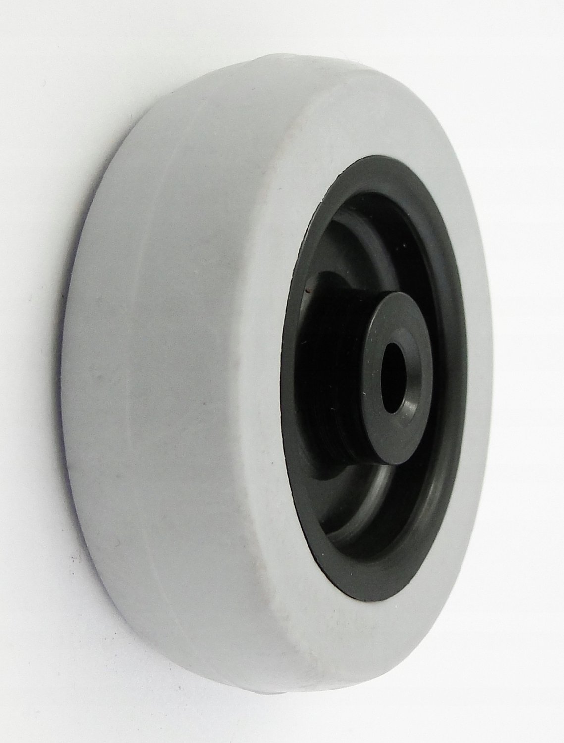 Gummie wielwiel, 75mm, 8mm asgat, 40kg draagvermogen