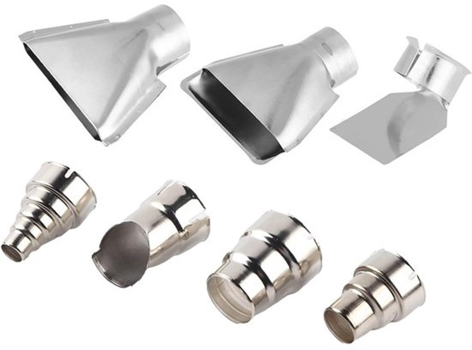 Opzetstukken voor heteluchtpistool - 7 stuks - 35-40 mm vervangingssproeiers van roestvrij staal voor heteluchtstations, reparatiegereedschap en accessoires