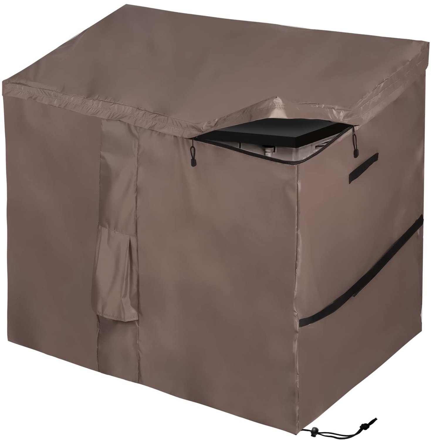 Famanu - Tuinbox hoes - Bescherming tegen weersinvloeden - Waterdicht 420D Oxford - Bruin 1 stuk