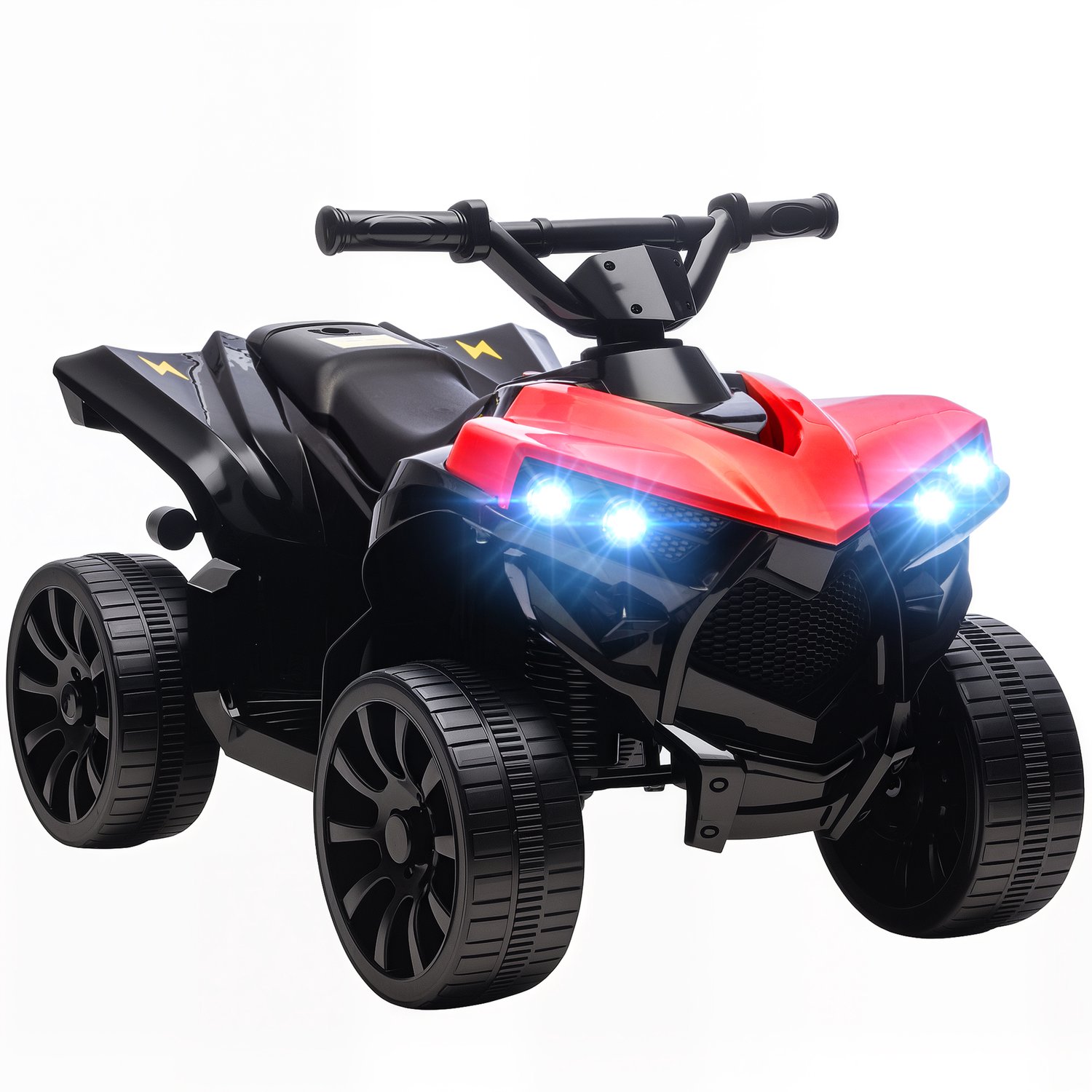 Playon Elektrische kinderquad - 6V - Met muziek en led-koplampen - Met vooruit- en achteruitfunctie - 70 x 42 x 45 cm - Rood