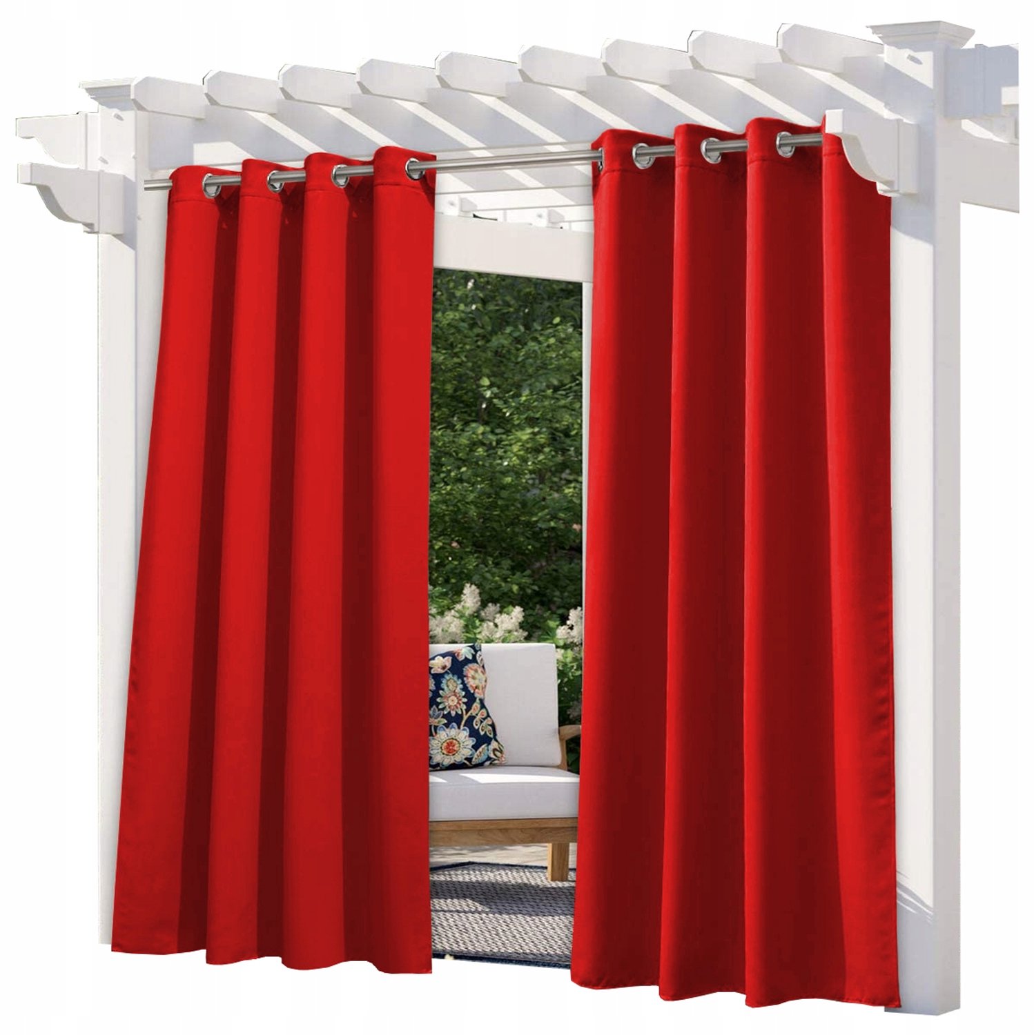 Waterdichte Tuindoek Gordijn voor Terras 155x220cm Rood