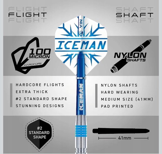 Red Dragon Gerwyn Price Iceman 20g Dartpijlen van Red Dragon — afbeelding 2