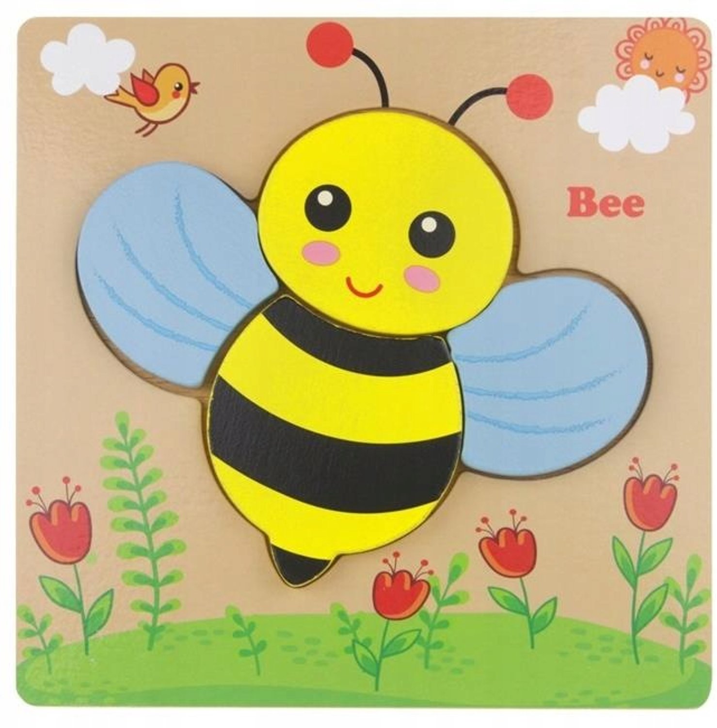 Houten Educatieve Puzzel - Bijtje