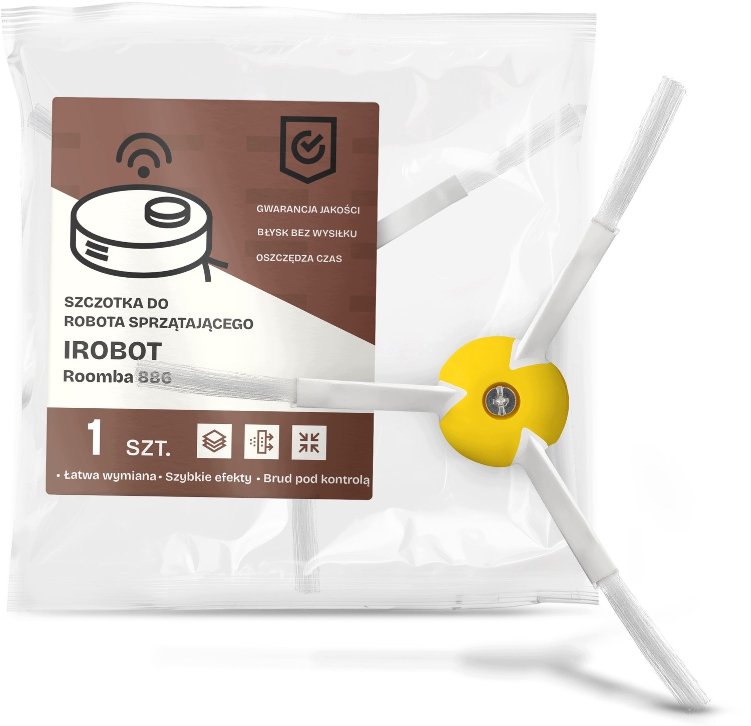 Zijborstel voor iRobot Roomba 886 - 3-armig, duurzaam polyamide