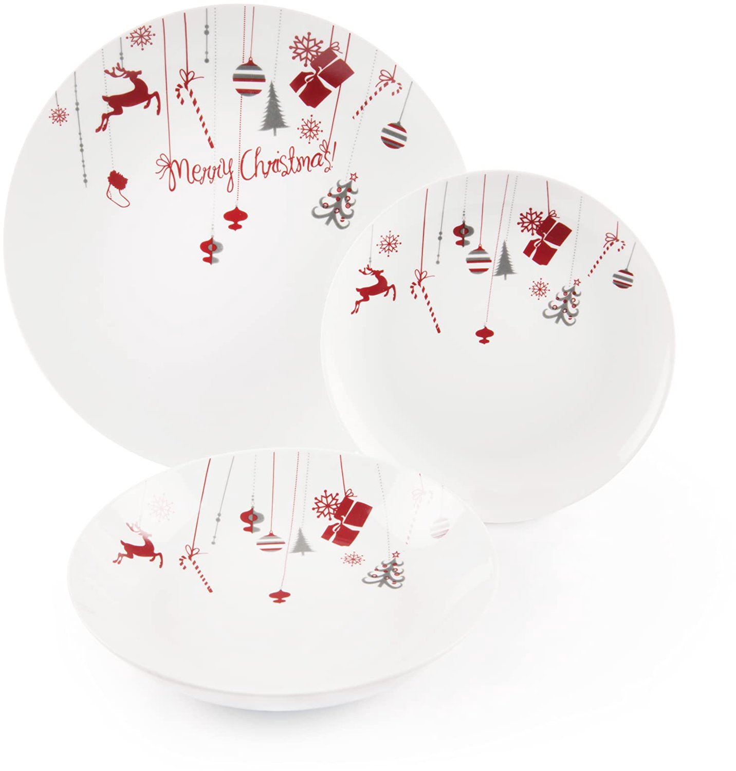 Excelsa Merry Christmas Servies Set - 18 Delig Porselein