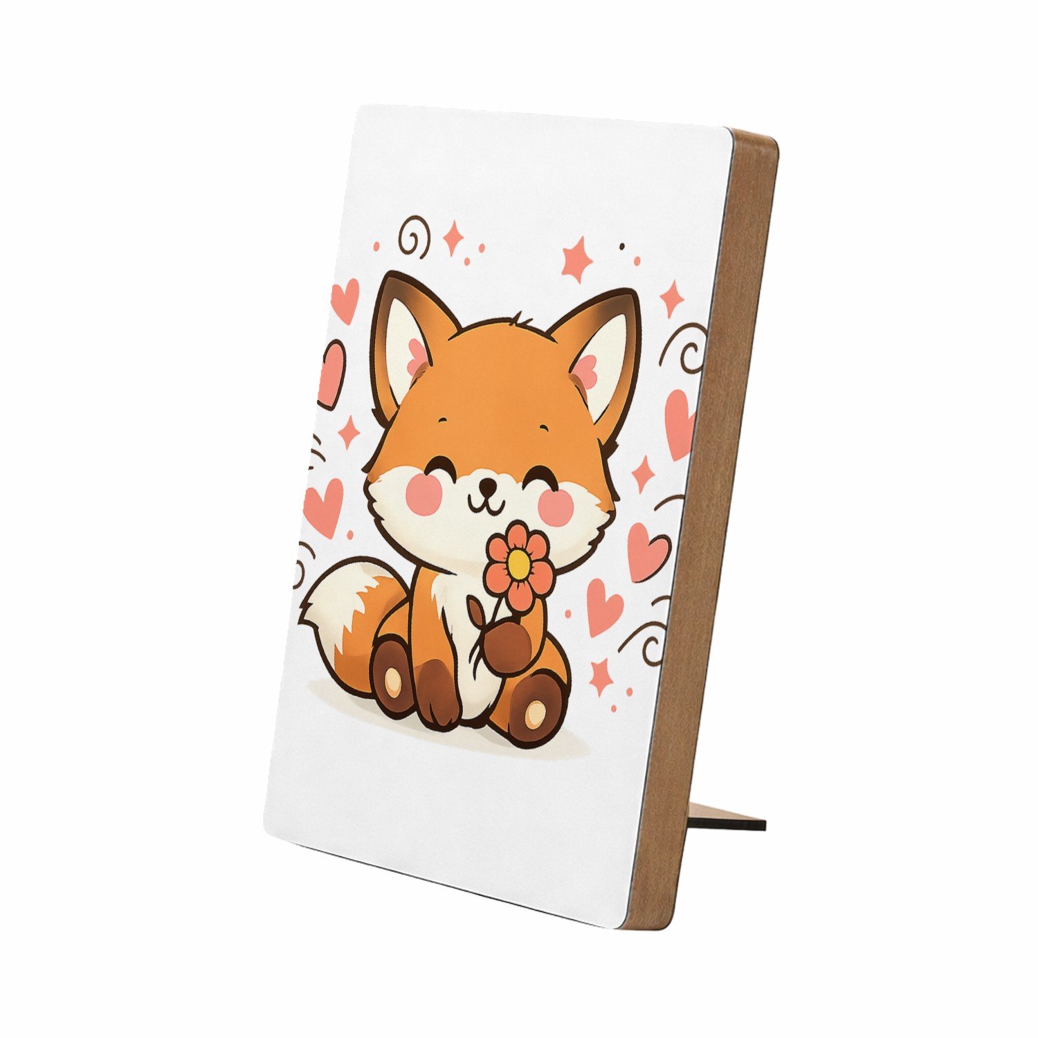Mr Cadeautjes Glasframe/MDF 12,7 x 17,8 - design Een vrolijk waarderingsontwerp met een schattige mascotte en | cadeau Wit