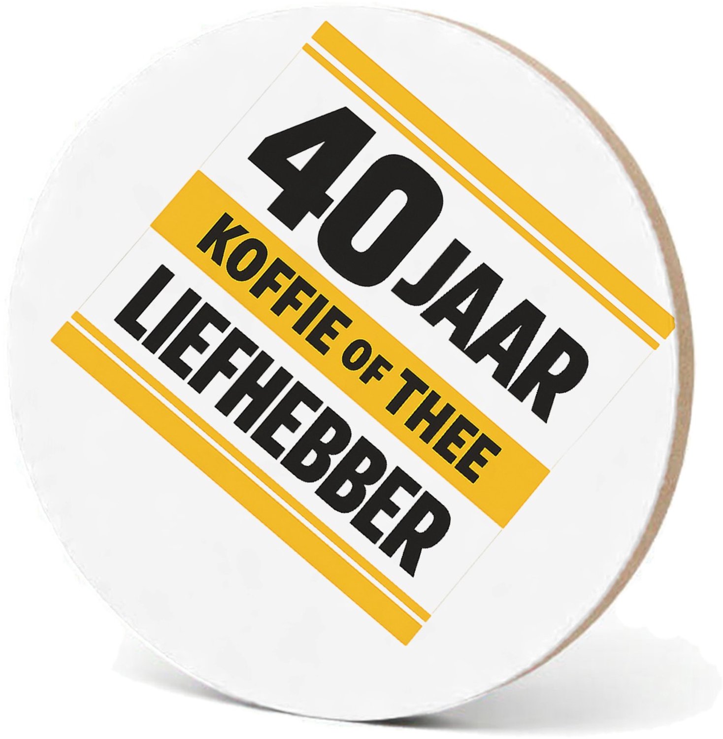Mr Cadeautjes MDF fotolijst - design Humoristische jubileumopdruk rond een favoriete drank in een | cadeau Wit