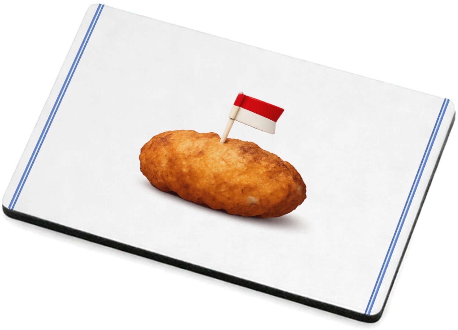 Mr Cadeautjes MDF magnetische fotolijst 7,5 x 5 - design Grappige eetbare trots met een enkel centraal voedselobject | cadeau Wit