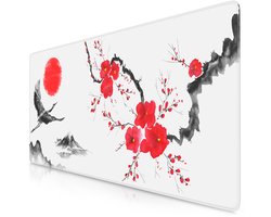 Titanwolf gaming muismat XXL 900 x 400 mm - Ink Sakura 6 - antislip - afwasbaar